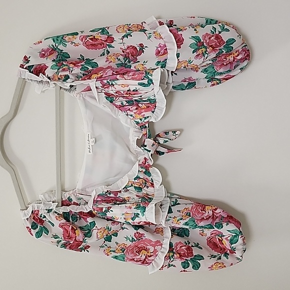 For Love & Lemons Baby Doll Whimsigoth  Imagen Crop  Floral Top Size Small - Picture 10 of 17